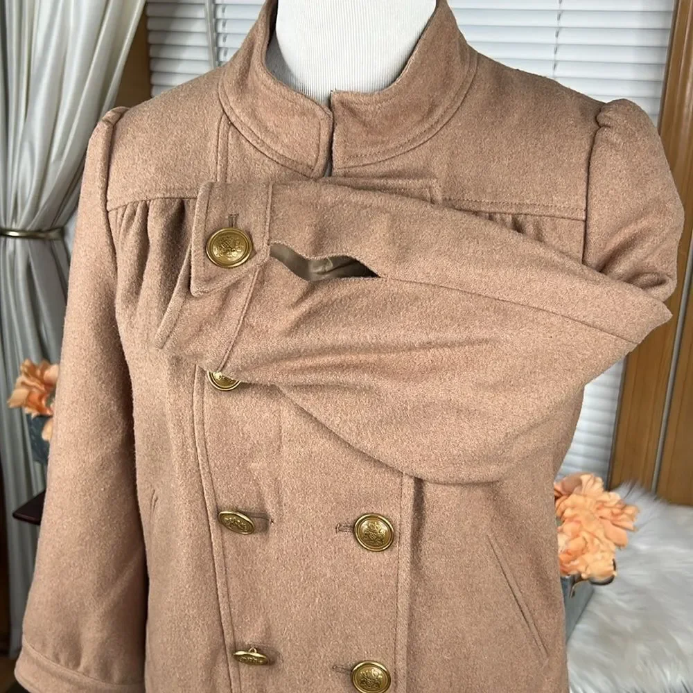Anthropologie Idra Piloted Bomber Wool Jacket Coat Size 8